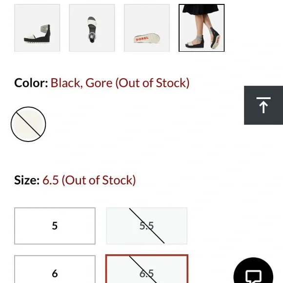 Sorel WOMEN'S CAMERON™ FLATFORM ANKLE STRAP WEDGE SANDAL sz 6.5 - Picture 5 of 13